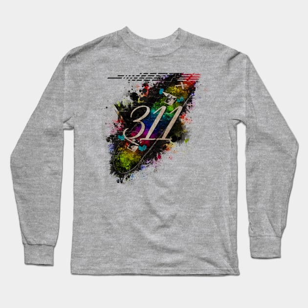 Skateboard X 311 VINTAGE Long Sleeve T-Shirt by GLOBALARTWORD